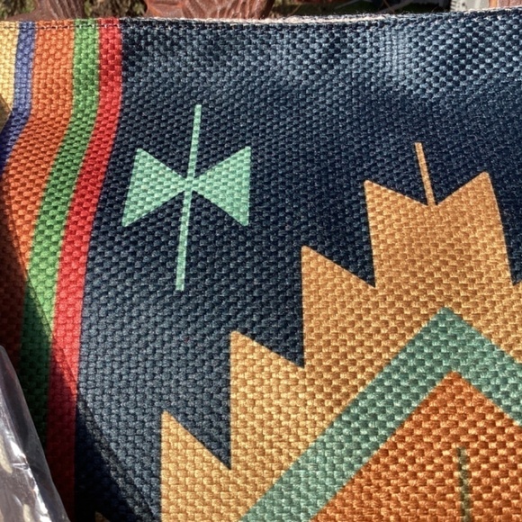 NWT SamaYe Boho Southwestern Vintage Style Multicolor Tote Leather Fringe Strap - Picture 7 of 14